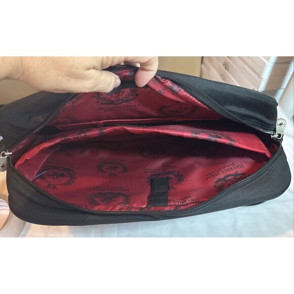 Beverly Hills Polo Club Messenger Equipment Laptop Computer Bag Logo Black & Red - Picture 11 of 13